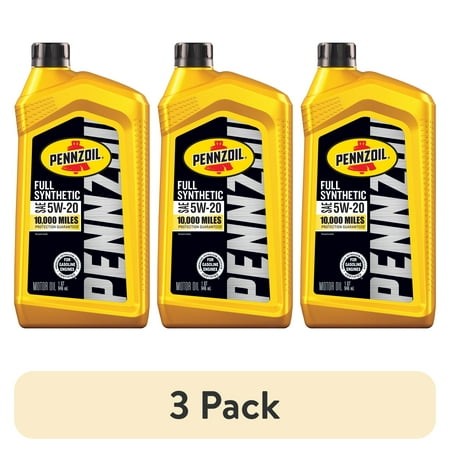 (3 Pack) Pennzoil Full Synthetic 5W-20 Motor Oil  1 Quart