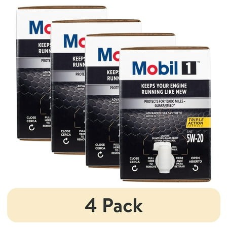 (4 Pack) Mobil 1 Advanced Full Synthetic Motor Oil 5W-20  12 Quart