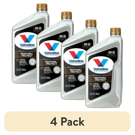 (4 Pack) Valvoline Restore & Protect Full Synthetic 5W-30 Motor Oil 1 QT