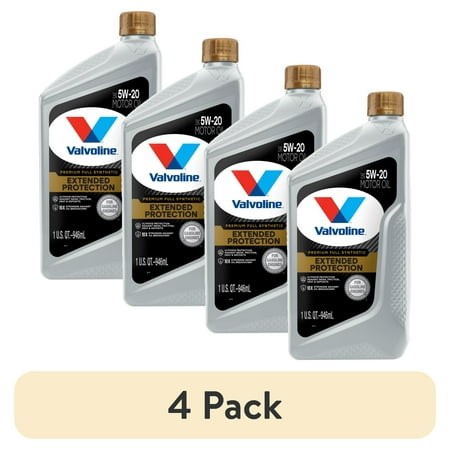 (4 Pack) Valvoline Extended Protection Premium Full Synthetic 5W-20 Motor Oil 1 Quart