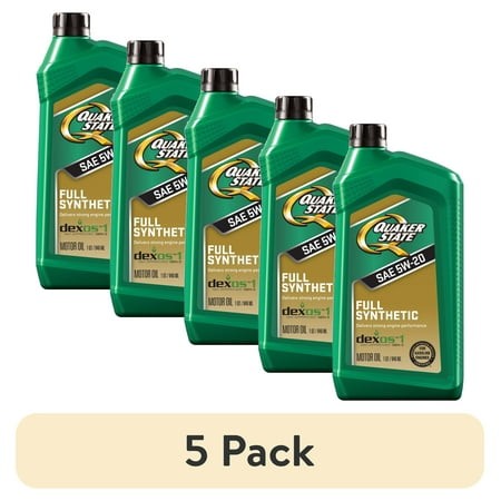 (5 Pack) Quaker State Full Synthetic 5W-20 Motor Oil  1 Quart