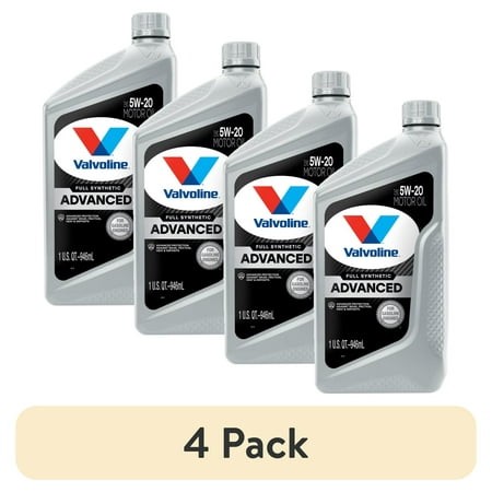 (4 Pack) Valvoline Advanced Protection Full Synthetic 5W-20 Motor Oil 1 Quart