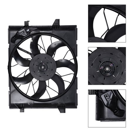 67*12*52cm Plastic Black Cooling Fan Radiator Fits 2014-2020 Jeep Grand Cherokee Dodge Durango Srt 6.4l