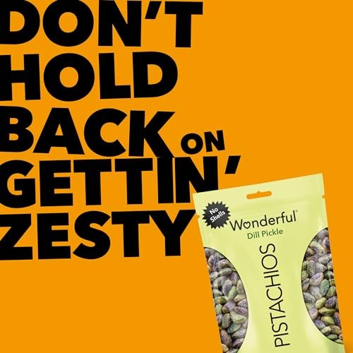 Wonderful Pistachios No Shells Dill Pickle Nuts, 5.5 Ounce Resealable Bag, Protein Snacks, Gluten Free, Healthy Snacks thumbnail
