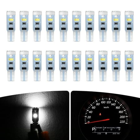 T5 LED Bulb  Cciyu 37 74 2721 5-SMD 3014 LED Bulb  Super White 73 2723 70 Wedge LED Bulb  Replacement Dash Dashboard Lights Instrument Panel Cluster L