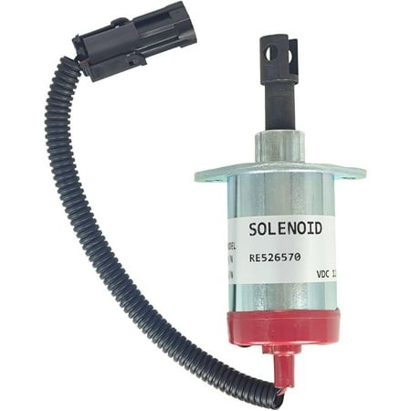 XYZIL 12V RE526570 Fuel Shut Off Solenoid Compatible with John Deere 4120 4320 4520 4720 5225 5325 313 315 317 320 325 328 332 2.4L 2.4 4024TF TF270 4