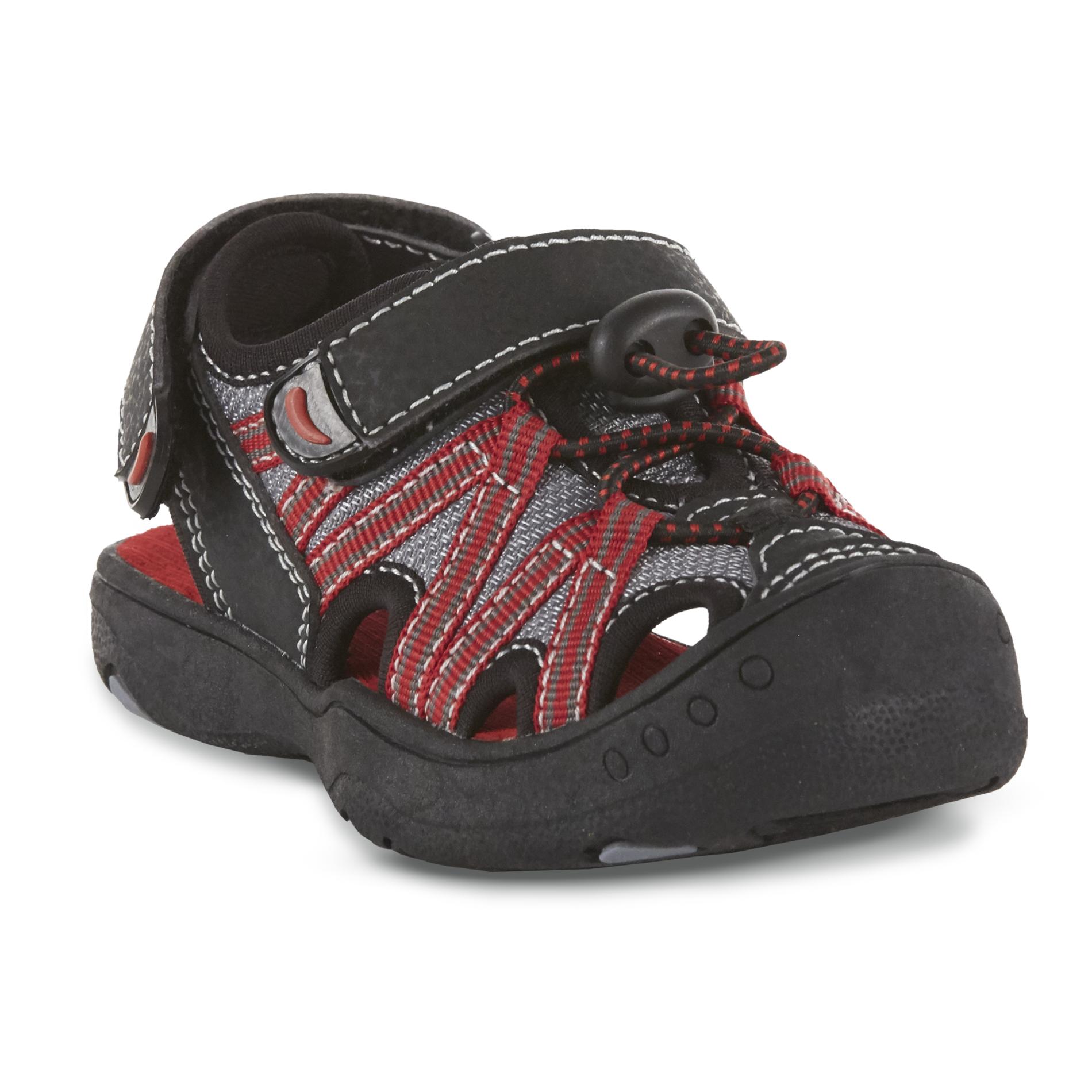 Toughskins Toddler Boys' Stevie Sport Sandal - Black/Red