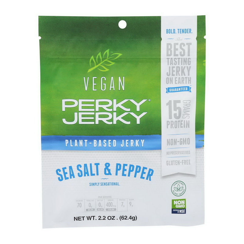 SEA SALT & PEPPER VEGAN PLANT-BASED JERKY, SEA SALT & PEPPER