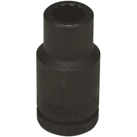 Wright Tool 6974 3/4-Inch with 3/4-Inch Drive 12 Point Deep Impact Socket   Black