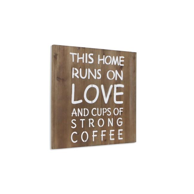 Cheungs 4579 This Home Runs on Love & Strong Cups of Coffee Wall Sign