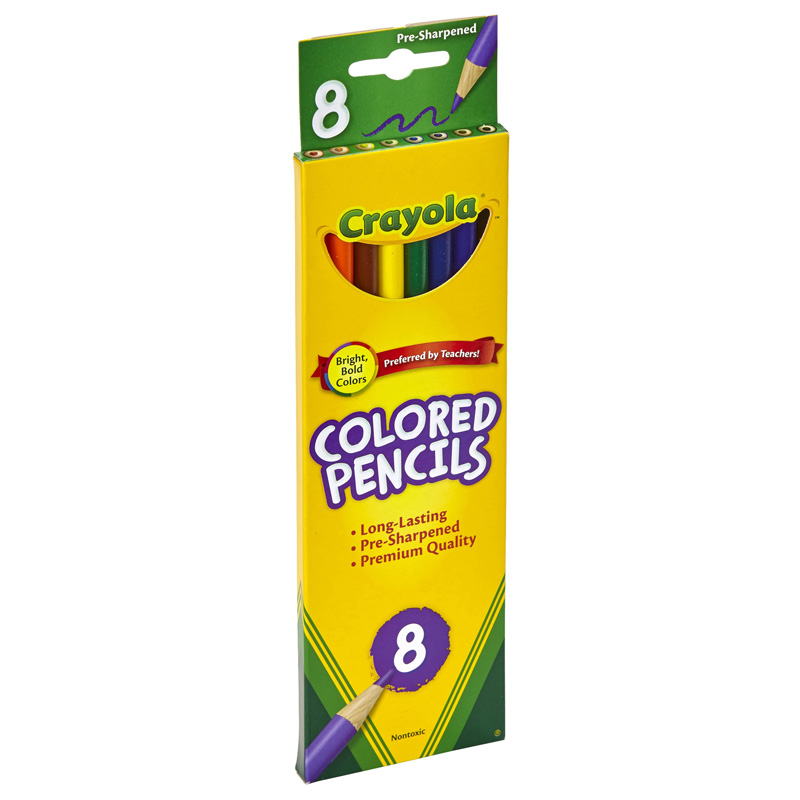 Crayola - Colored Pencils  8 Colors per Box  12 Boxes