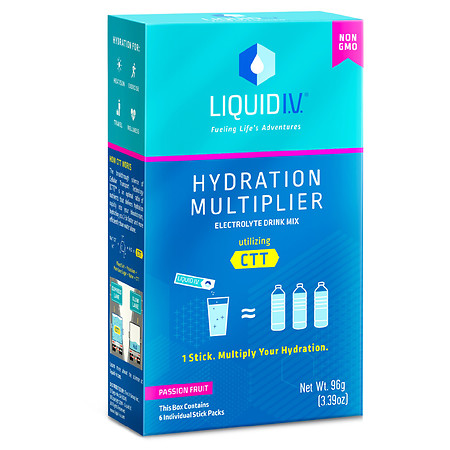 Liquid I.V. Hydration Multiplier Electrolyte Drink Mix, Passion Fruit, 6 Ct | CVS
