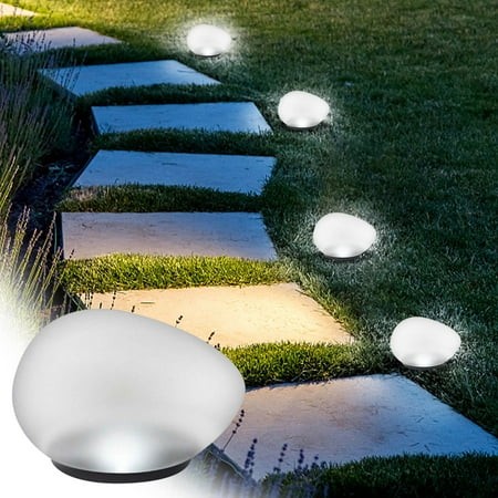 Daiosportswear Outdoor Solar Garden Decor Lights  Dual White LED Night Lights for Patio/Path  Energy-Saving  Water Ripple Projection  8-Hour Working T