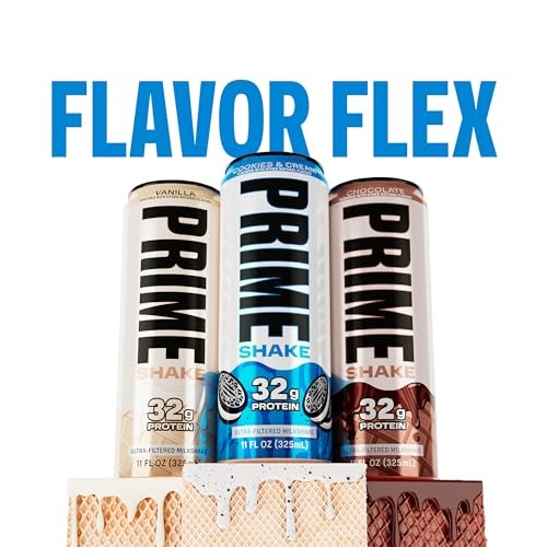 PRIME Protein Shake, Cookies & Cream, 32g Protein for Muscle Support & Recovery, Ultra-Filtered Milk, Lactose Free, Low Sugar, Low Calorie, Ready to D thumbnail