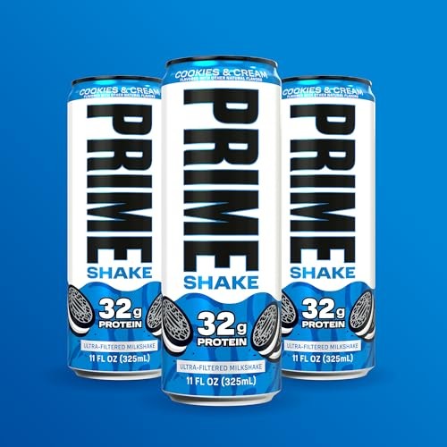 PRIME Protein Shake, Cookies & Cream, 32g Protein for Muscle Support & Recovery, Ultra-Filtered Milk, Lactose Free, Low Sugar, Low Calorie, Ready to D thumbnail