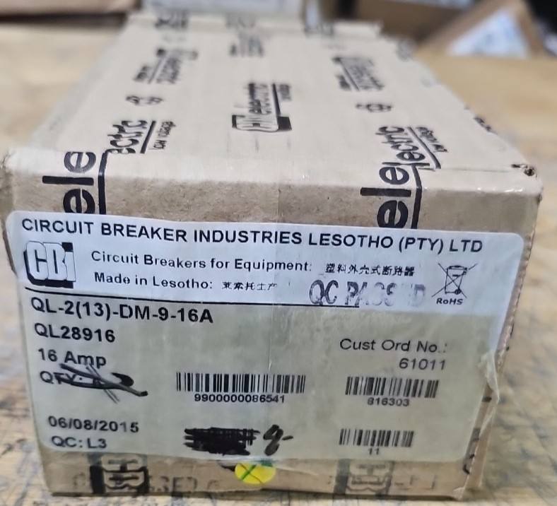 Box of 4 CBI 16A Circuit Breakers QL28916 2 Pole Units
