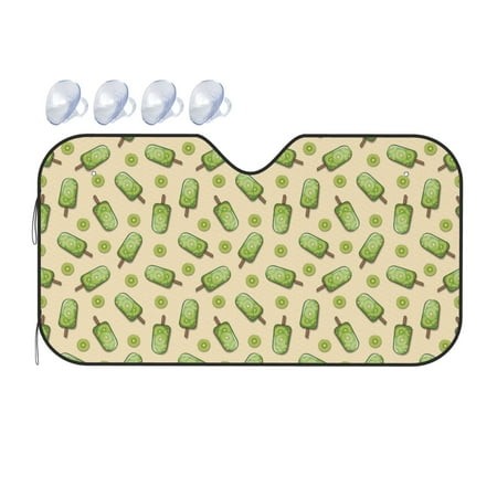 Zeuib Kiwi Ice Cream Premium Car Sunshade: Superior Sun Protection and Heat Insulation for Car-Medium