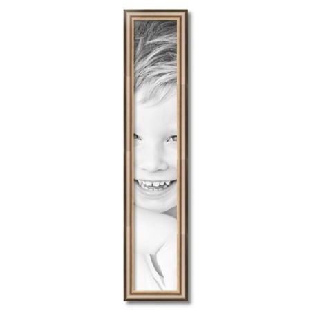 ArtToFrames 6  X 35  Anique Silver Picture Frame  6x35 Inch Silver Wood Poster Frame (WOM-4964)