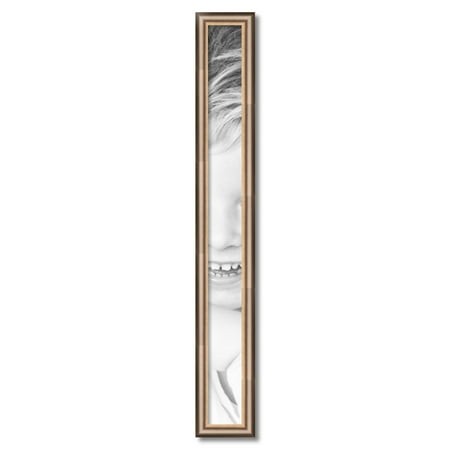 ArtToFrames 4  X 42  Anique Silver Picture Frame  4x42 Inch Silver Wood Poster Frame (WOM-4964)