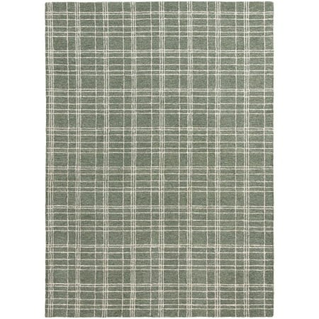 Better Homes & Gardens Green Plaid Wool Indoor Area Rug  7 10 X9 10