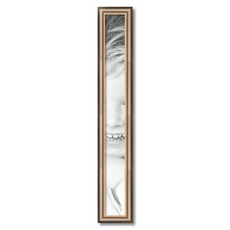 ArtToFrames 4  X 36  Anique Silver Picture Frame  4x36 Inch Silver Wood Poster Frame (WOM-4964)