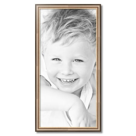 ArtToFrames 17  X 35  Anique Silver Picture Frame  17x35 Inch Silver Wood Poster Frame (WOM-4964)