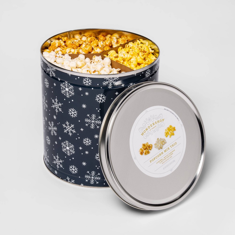 Ornaments Holiday Popcorn Tin - 24oz - Wondershop
