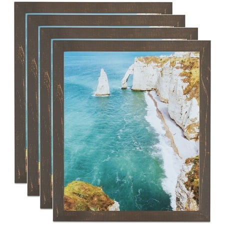 ArtToFrames 14  X 18  Oak Picture Frame  14x18 Inch Brown Wood Poster Frame (WOM-4742)  4 Pack
