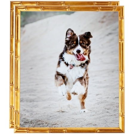 ArtToFrames 12  X 12  .75 Picture Frame  12x12 Inch Gold Wood Poster Frame (WOM-4875)  2 Pack