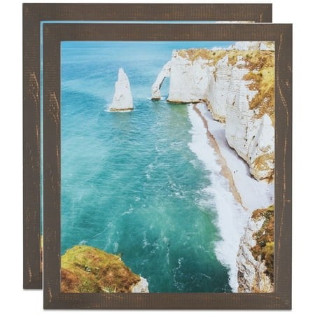 ArtToFrames 10  X 20  Oak Picture Frame  10x20 Inch Brown Wood Poster Frame (WOM-4742)  2 Pack