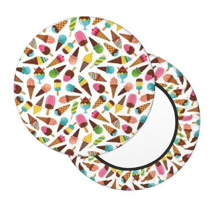 Lsque Ice Cream Popsicles Round Bar Chair Cushion Covers Velvet Fabric Premium Comfort Protects from Scratches and Stains for 14-17 Inch Chair- 13 Inc