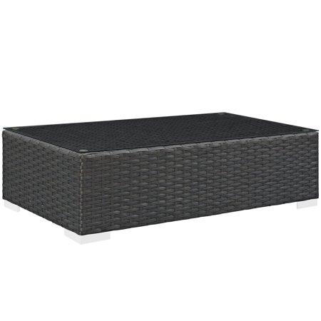 Modern Contemporary Urban Design Outdoor Patio Balcony Coffee Table  Brown  Rattan