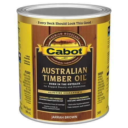 8-Pack of 1 Qt Cabot 3460 Australian Timber Oil Jarrah Brown Triple Oil Protection