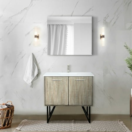 Rustic 36 in. W Bath Vanity X 20 D. Cultured Marble Counter. Solid Wood Construction. Soft Close Function. Scratch and Stain Surface. Ample Storage Sp