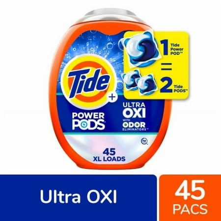 2X - Tide Power Pods with Ultra Oxi & Odor Eliminators Original Scent Laundry Detergent Pods
