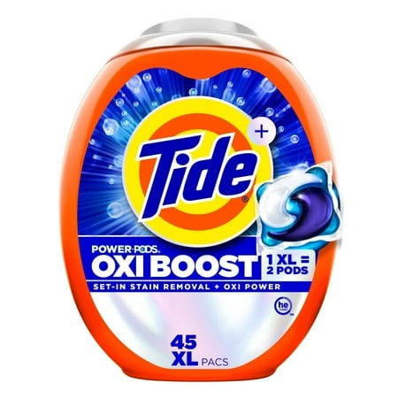 Tide Power Pods with Oxi Boost Laundry Detergent Pods  45 Ct