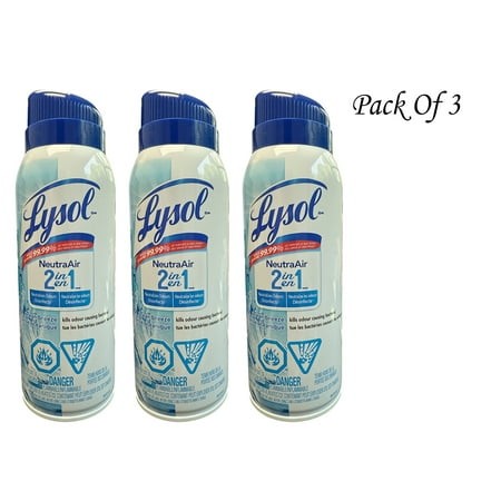 Lysol NeutraAir Disinfectant Spray  2 in 1: Eliminates Odors and Disinfects  Ocean Breeze 10 Fl Oz (Pack of 3)