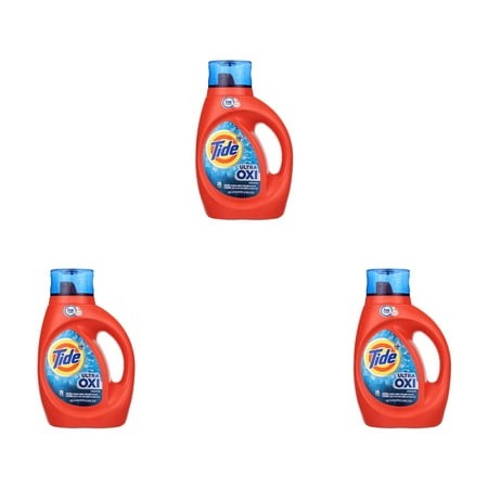 Tide Ultra Oxi Laundry Detergent  HE-Optimized Oxi-Boost  (46 Oz) X 3 Pack – Deep Clean  Enzyme Power  Color Safe