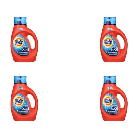 Tide Ultra Oxi Laundry Detergent  HE-Optimized Oxi-Boost  (46 Oz) X 4 Pack – Deep Clean  Enzyme Power  Color Safe
