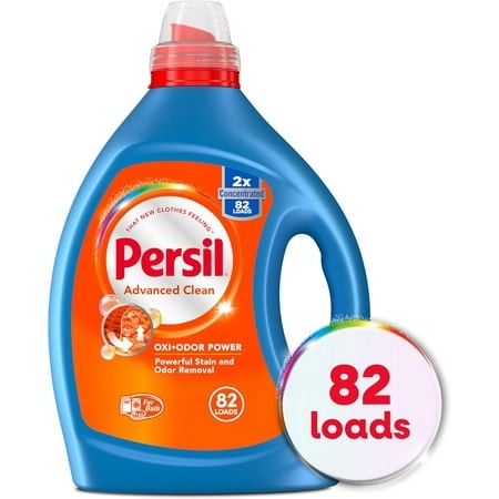 Advanced Clean Oxi+Odor Power  Liquid Laundry Detergent  High Efficiency (HE)  Deep Stain Removal  2X Concentrated  82.5 Fl Oz  82 Loads