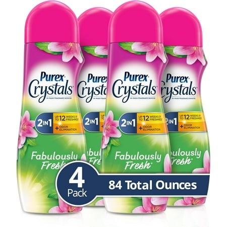 Crystals in-Wash Fragrance and Scent Booster  Fabulously Fresh  21 Ounce  Pack of 4  84 Total Ounces