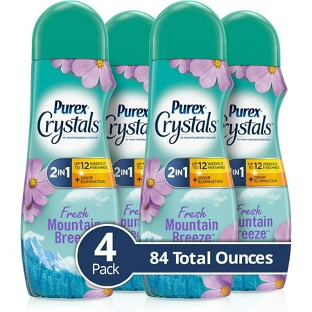 Crystals in-Wash Fragrance and Scent Booster  Fresh Mountain Breeze  21 Ounce  4 Count