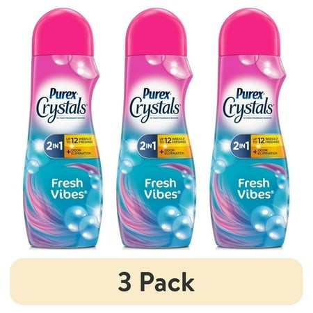 (3 Pack) Purex Crystals in-Wash Fragrance and Scent Booster  Fresh Vibes  21 Ounce