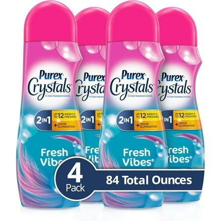 Crystals in-Wash Fragrance and Scent Booster  Fresh Vibes  21 Ounce  4 Count