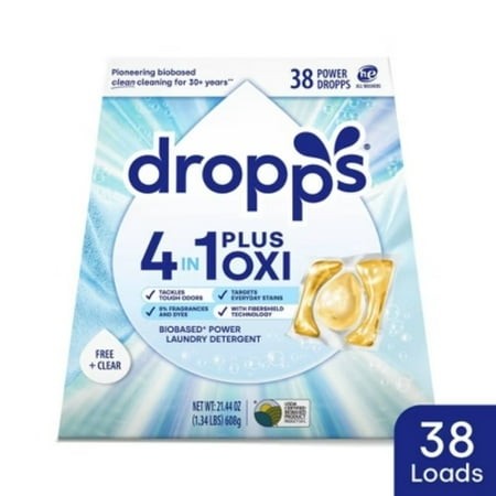 Unscented Free & Clear 4-in-1 Plus Oxi Power Biobased HE Deep Cleaning Concentrated Laundry Detergent Pods 38 Pacs - 21.44oz