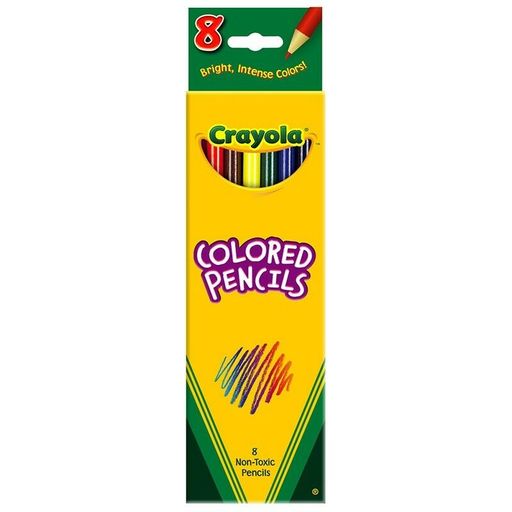 Crayola BIN4008BN Crayola Colored Pencils Assorted - 8 Count per Box Box of 12