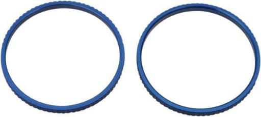 Kuryakyn Knurled Accent Rings for ISO Grips Blue