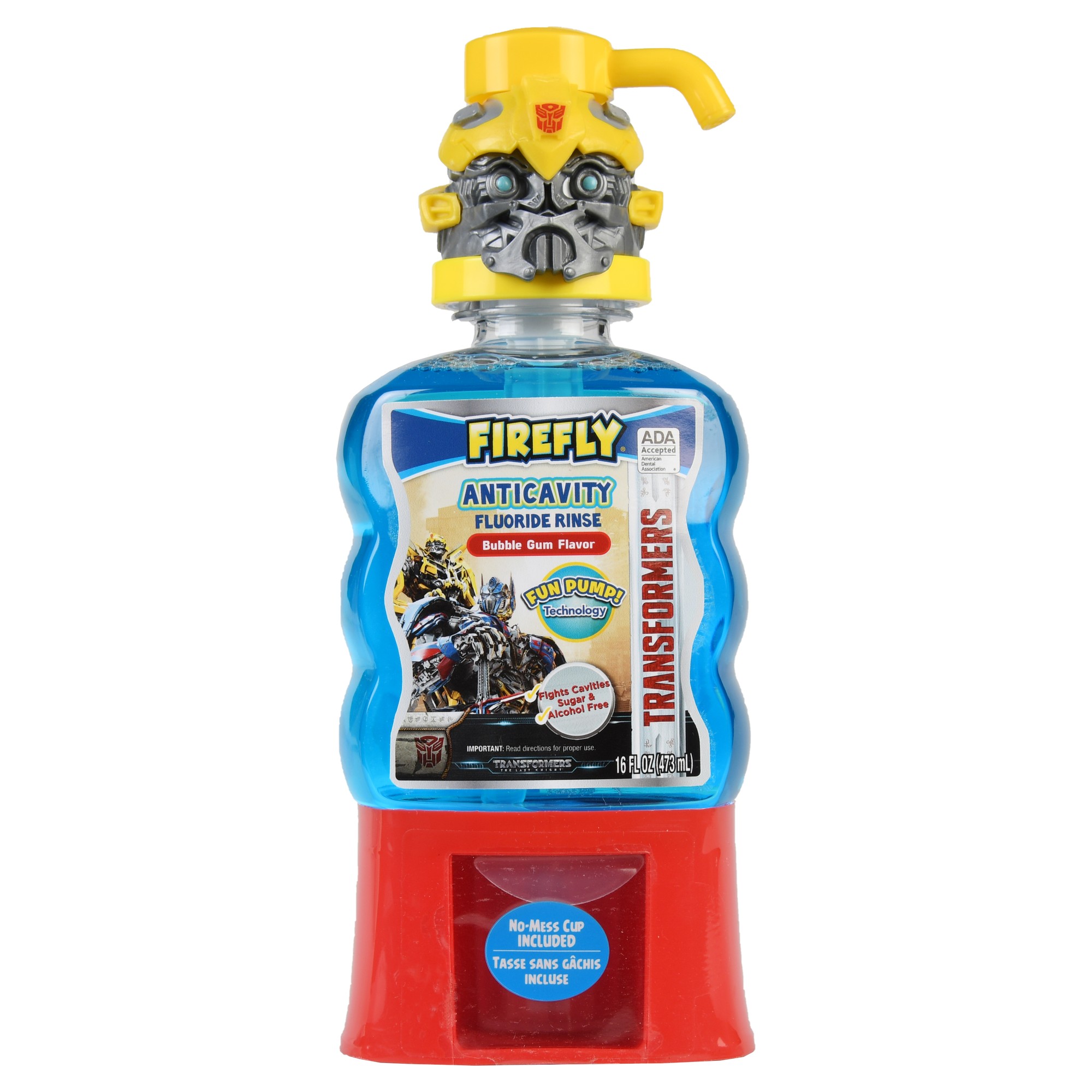 Firefly Transformer Alcohol Free Mouthwash, Bubble Gum, 16 Oz