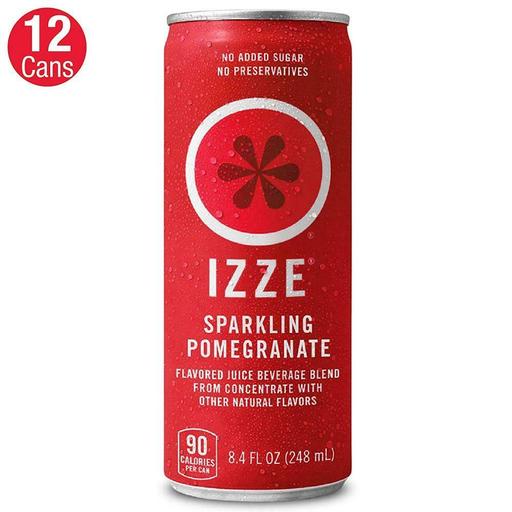 IZZE Sparkling Juice, Pomegranate, 8.4 Fl Oz (12 Count)