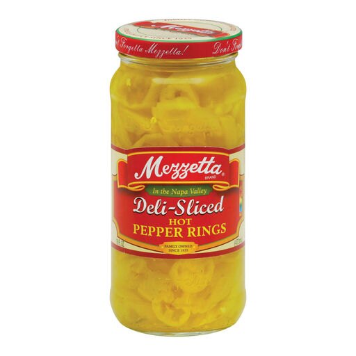 Mezzetta Deli Sliced Hot Pepper Rings-Case of 6-16 Oz.